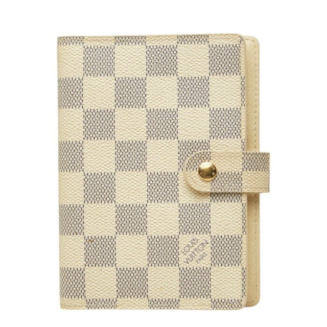 ルイ ヴィトン ダミエ アズール アジェンダPM 手帳カバー R20706 ホワイト PVC レザー レディース LOUIS VUITTON 中古