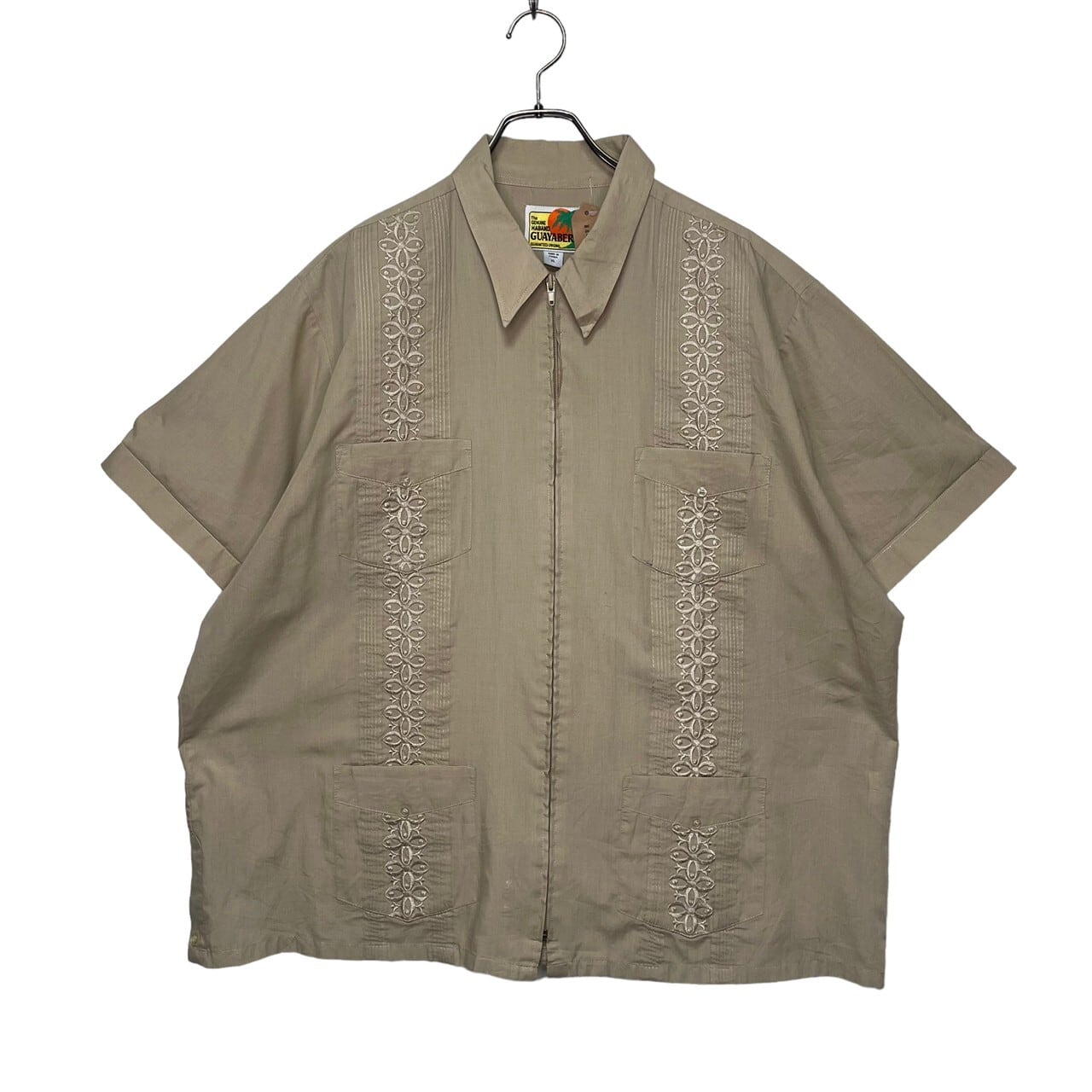 GUAYABERA 半袖キューバシャツ XL 刺繍 | 古着屋OLDGREEN GUAYABERA 半袖キューバシャツ XL 刺繍 | 古着屋OLDGREEN