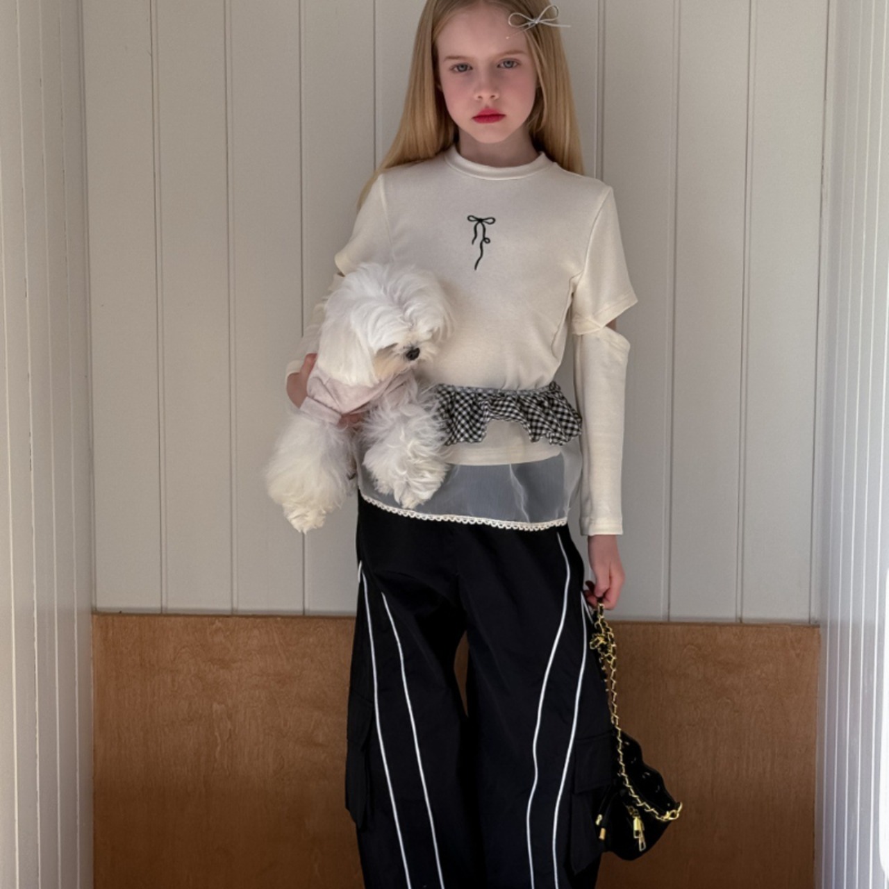 夏アートラインカジュアルパンツ