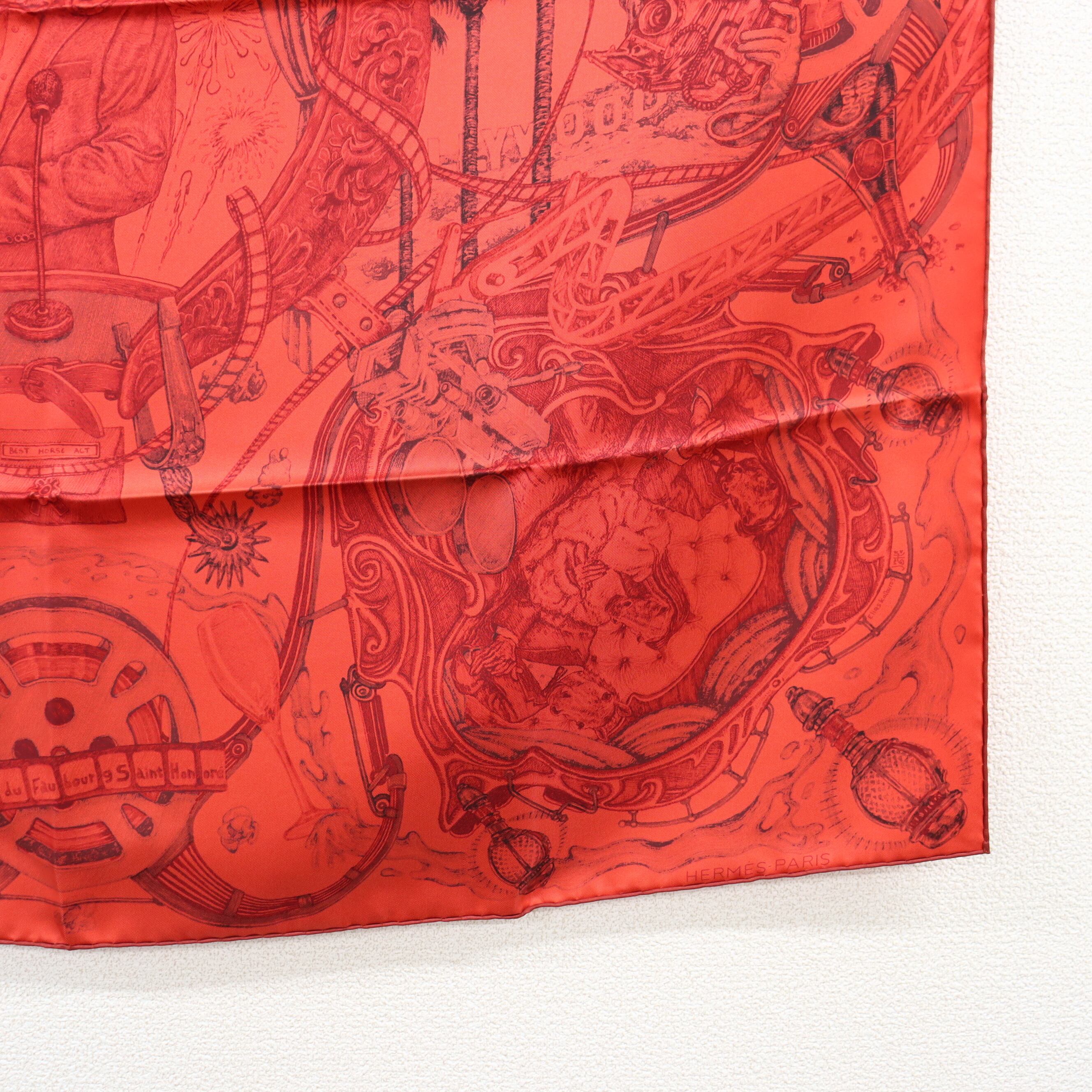 未使用品 HERMES エルメス カレ90 ホースアワード horsawards シルク