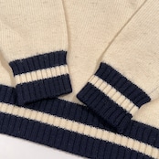 J.PRESS ジェイプレス チルデン ウールニットセーター サイズ L /アイボリー×ネイビー/オンワード樫山