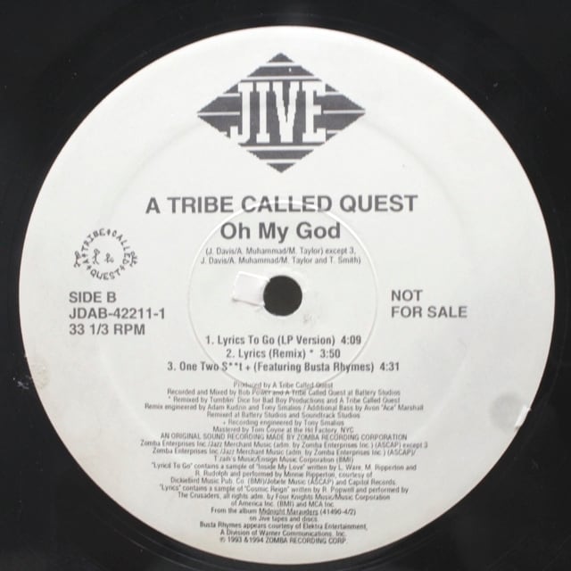 A Tribe Called Quest / Oh My God [JDAB-42211-1] - 画像4