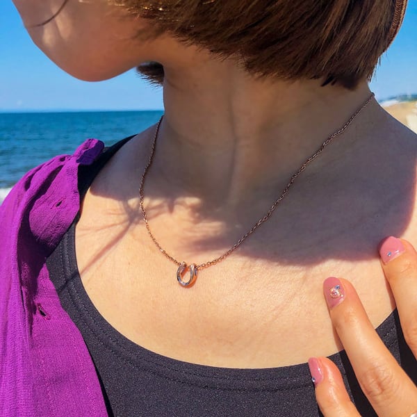 ハワイアンジュエリー ホースシュー 馬蹄 CZ ネックレス | Ao Hawaiian