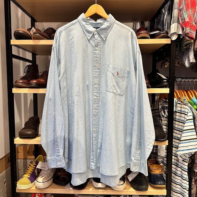 ⓃRALPH LAUREN BIG SHIRT CHAMBRAY