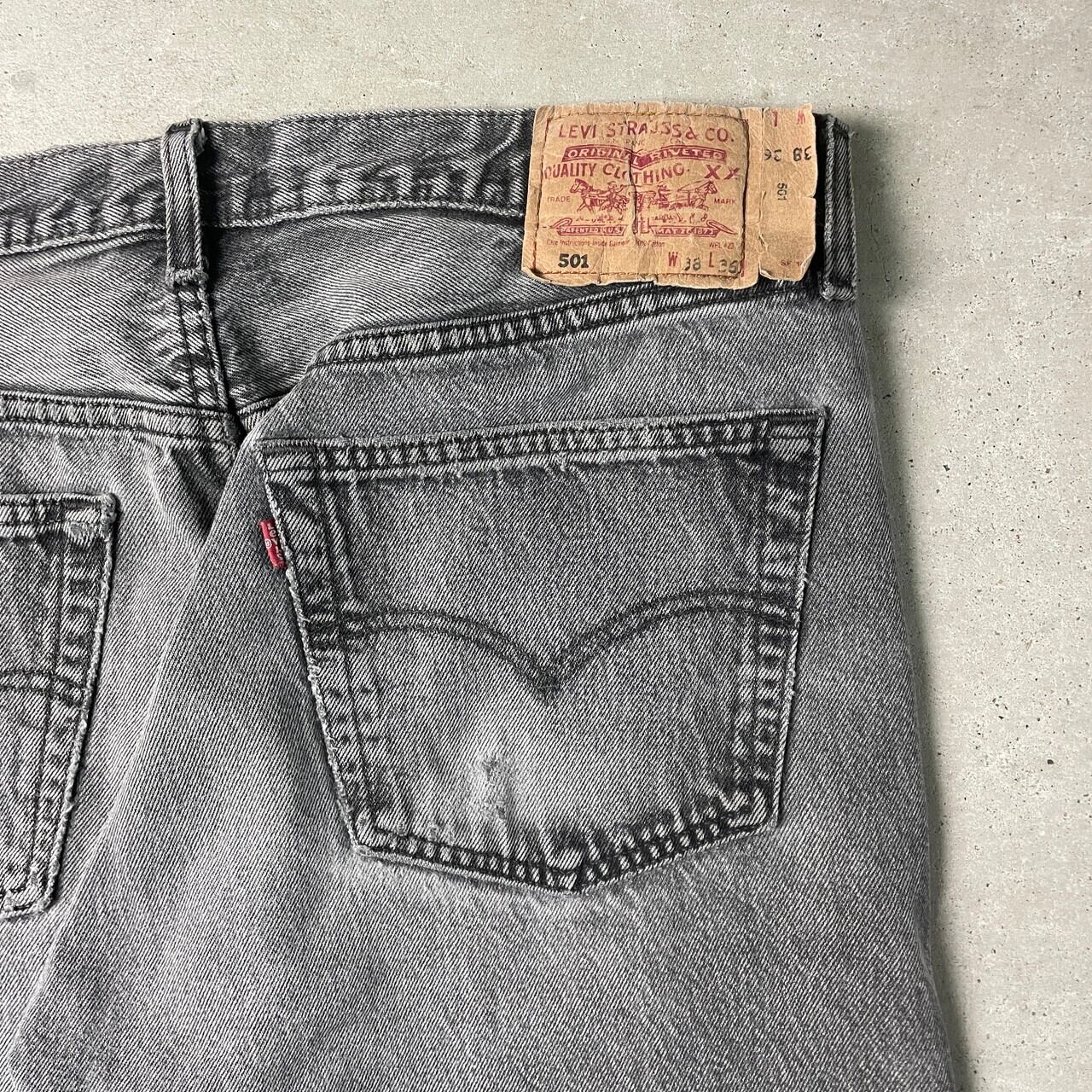 90年代 英国製 Levi's ユーロリーバイス 501 ブラックデニムパンツ