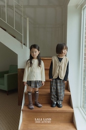 【取寄】LALALAND （Kids）ヒッピーリバーシブルチョッキ｜秋服｜韓国子供服｜ 26/SM