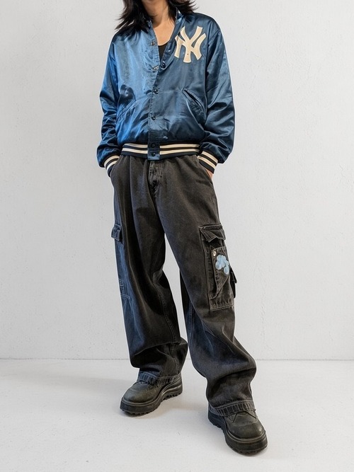 "NY.YANKEES" stadium jacket / made in USA