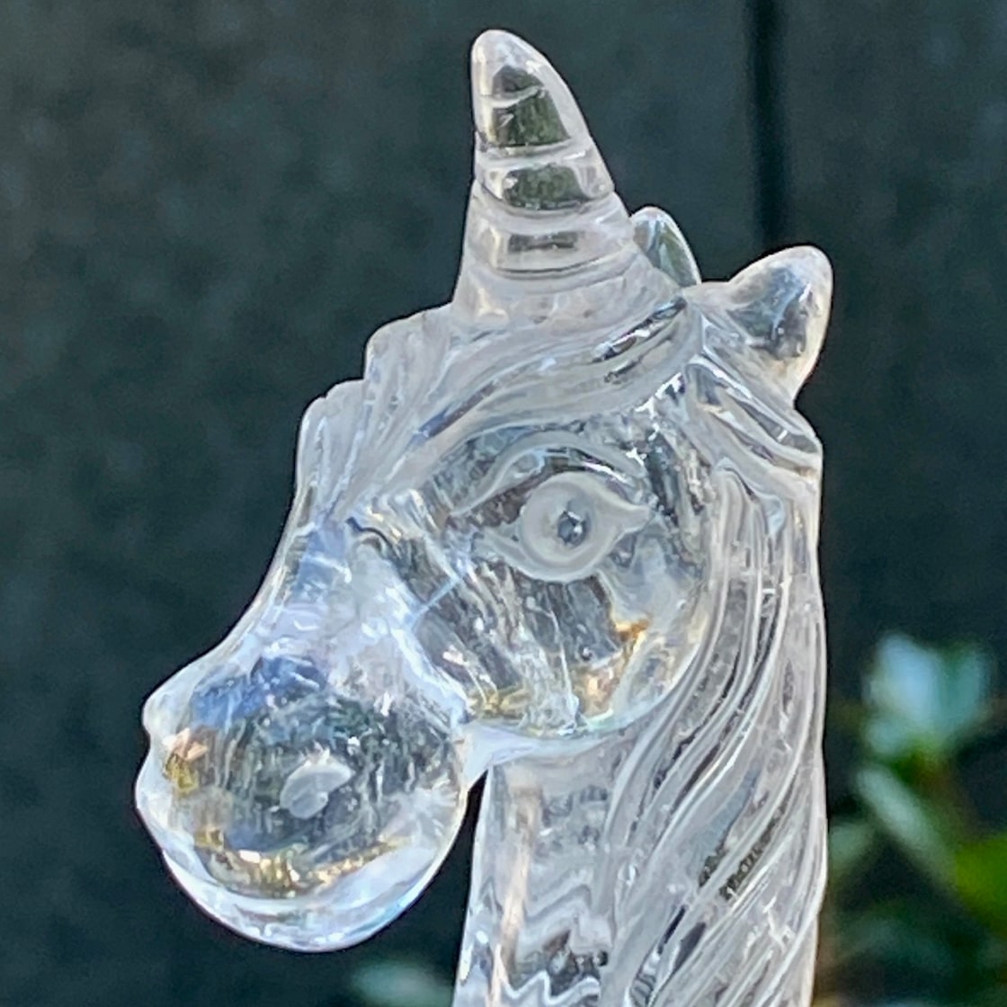 B】クリアクォーツのユニコーンワンド Clear Quartz Unicorn Wand 