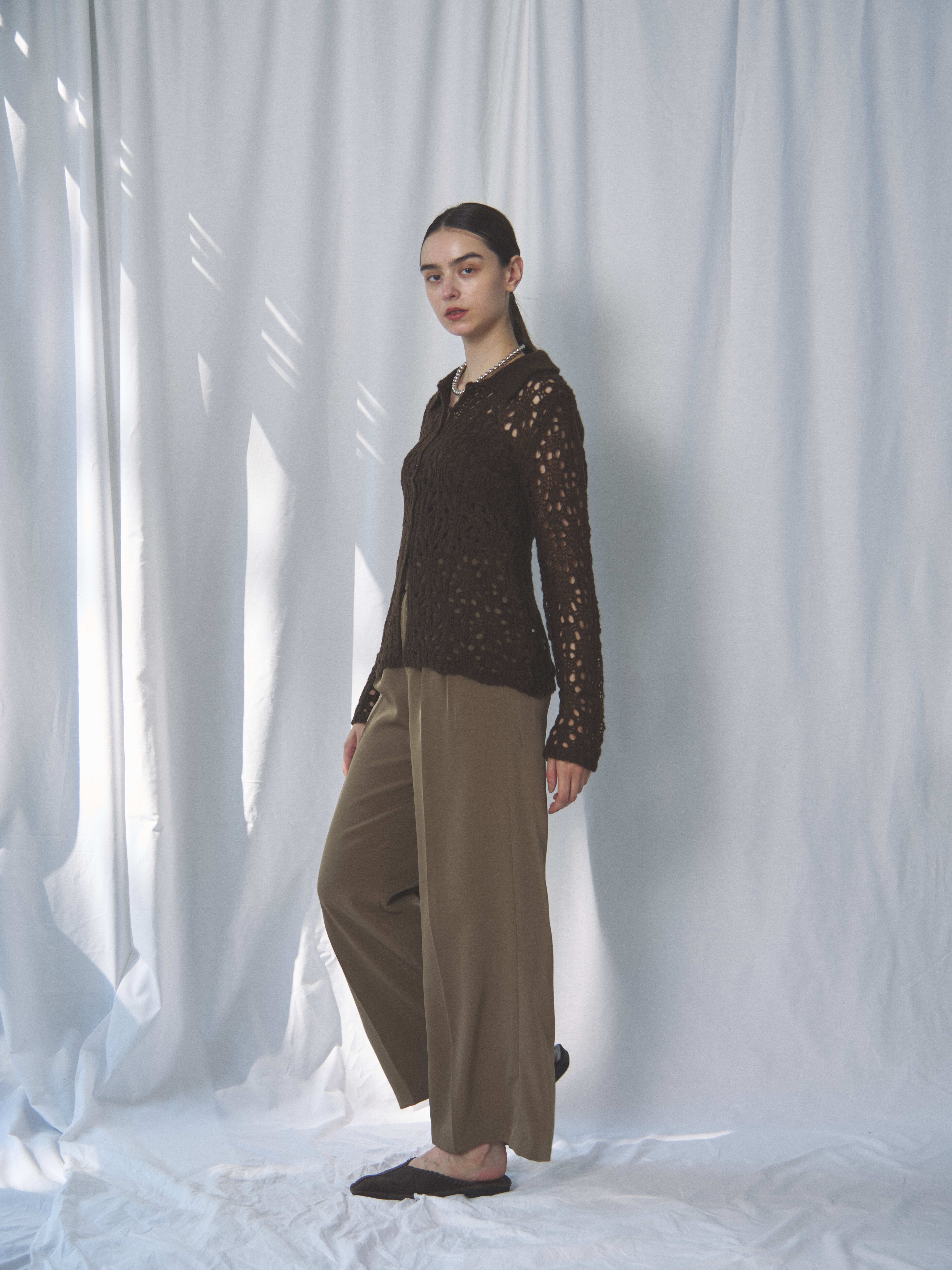 MOHAIR POLO KNIT CD(ﾓﾍｱﾎﾟﾛﾆｯﾄｶｰﾃﾞ)【7533147】 | CIEL'AIR