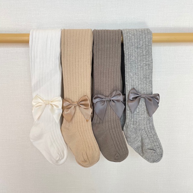 リボン付リブタイツ［RRT-021079］