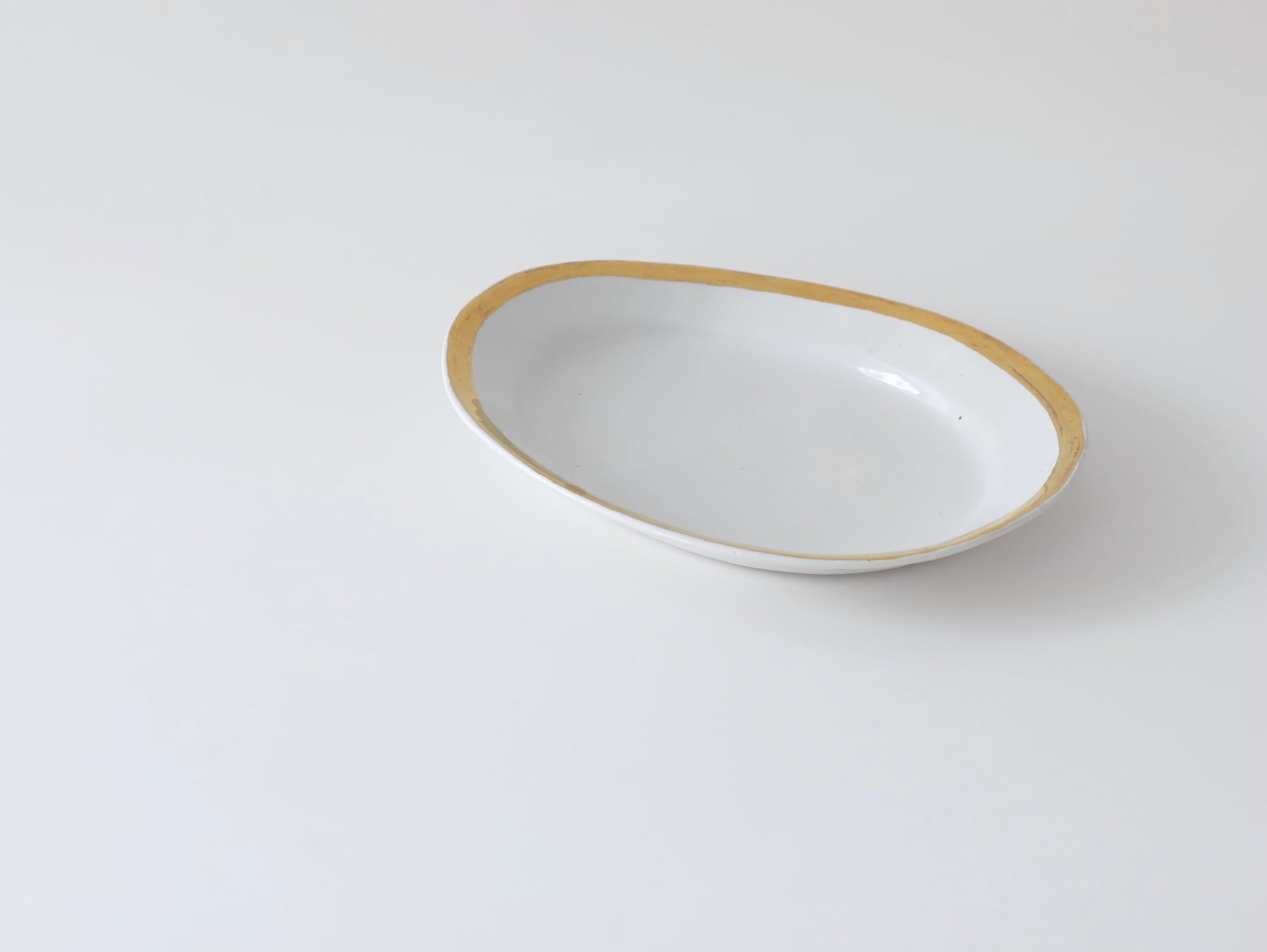 中囿義光 オーバル皿（金彩） 金 | Galerie NUAGE