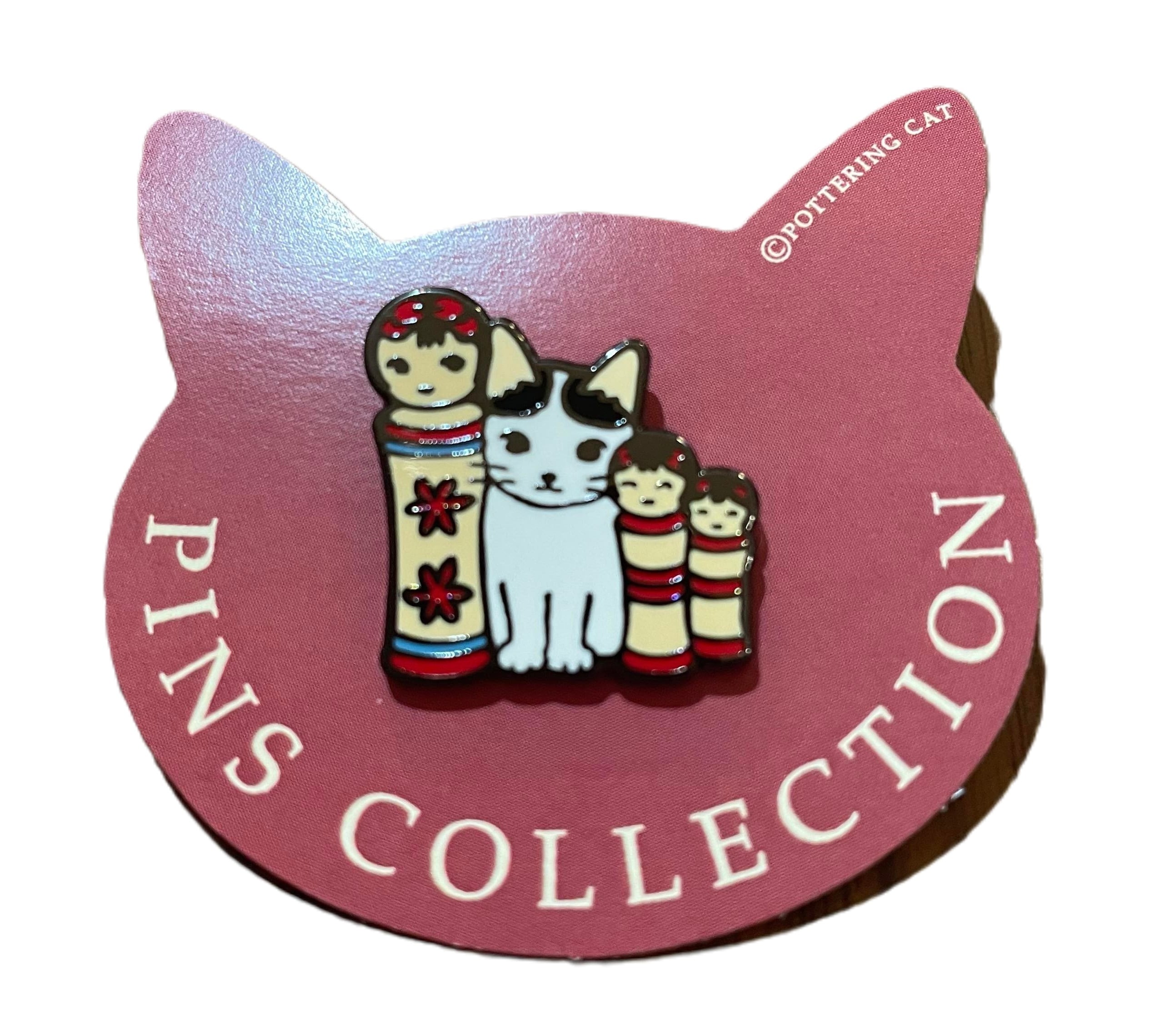 ポタリングキャット】こけし（ピンバッジ） | 沼ネコストア