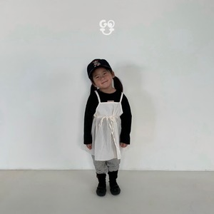 【GO.U】エアリーレイヤードワンピース oatmeal 90〜140cm 240207go