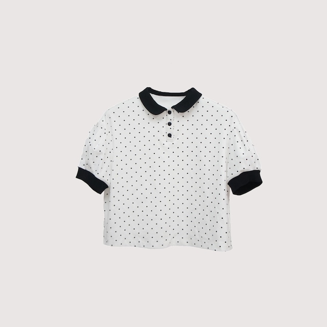 ドットポロシャツ（ホワイト）