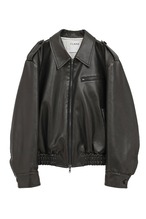 CLANE BULKY LINE SINGLE LEATHER JACKET