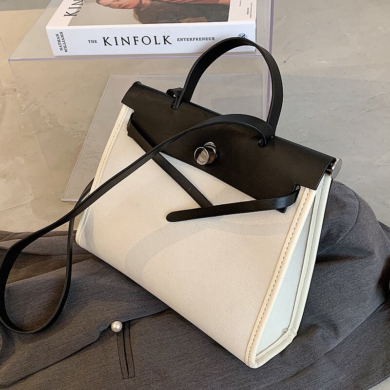 シンプルな大容量キャンバスバッグレディースバッグ2020ワイルドショルダーバッグネットレッドハンドバッグの新しい流行のファッションバージョン Tiancai_Wing_Bag62578706306