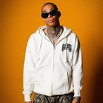 BLACK LETTER LOGO HEAVYWEIGHT ZIP HOODIE