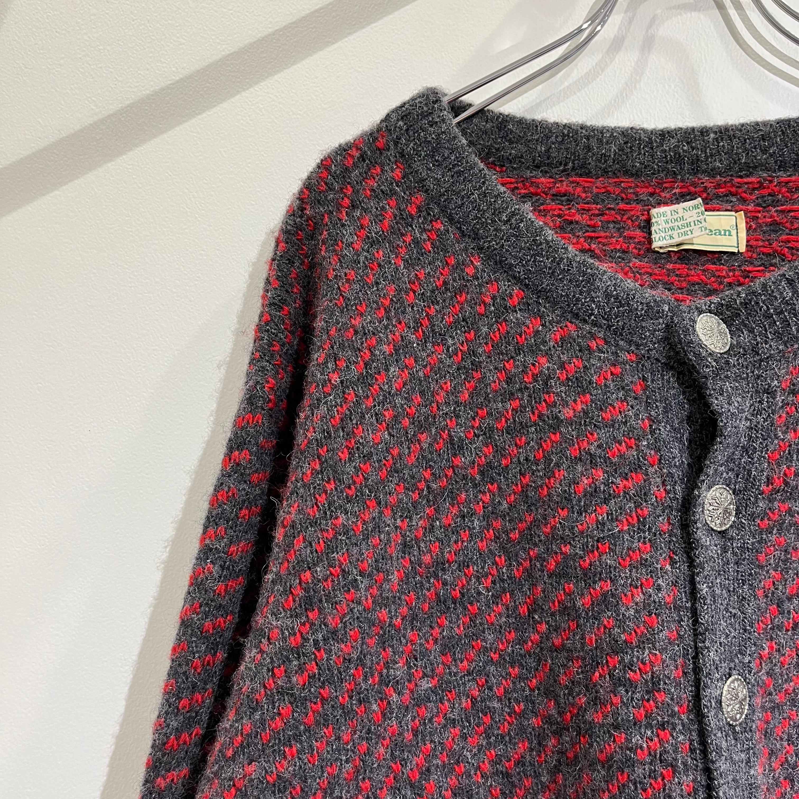 90s L.L.BEAN Bird's Eye Knit Cardigan 90年代 エルエルビーン
