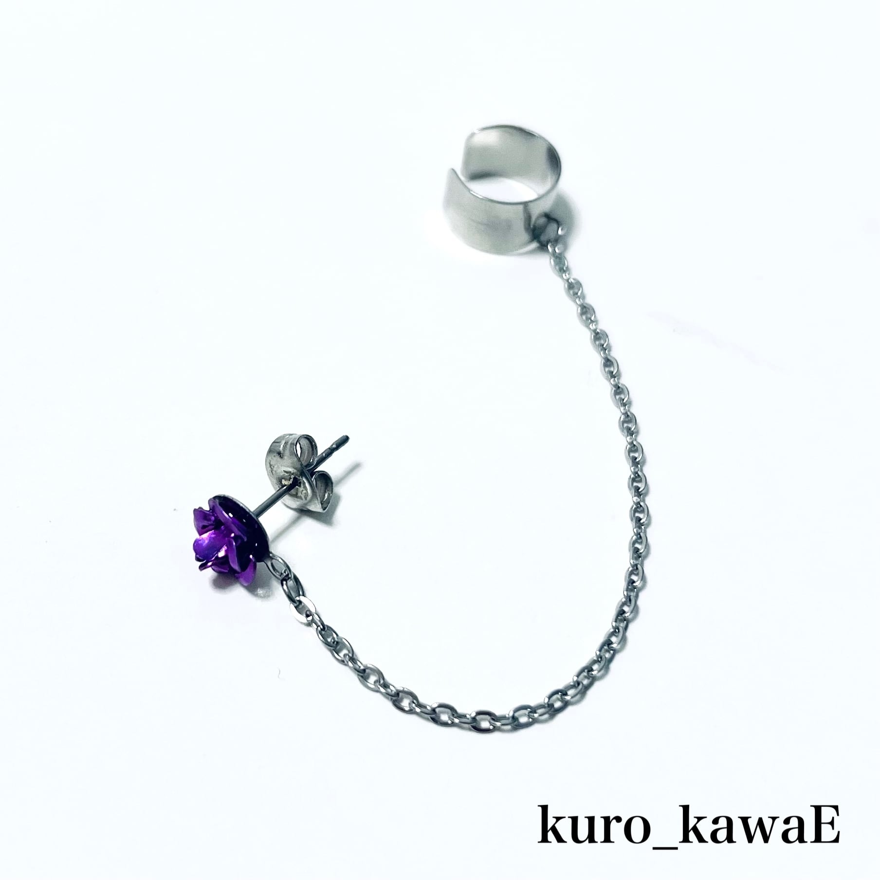 薔薇のチェーンピアス 】 病みかわいい ゴシック メンヘラ 量産型