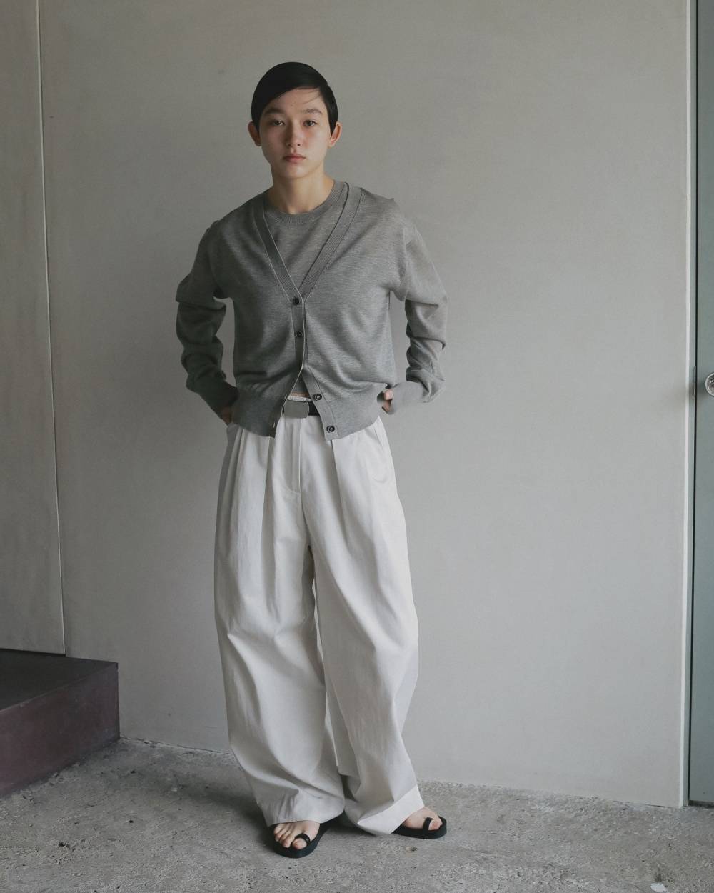 anuke 】Highgauge Sheer Cardigan | valance 福井｜レディース