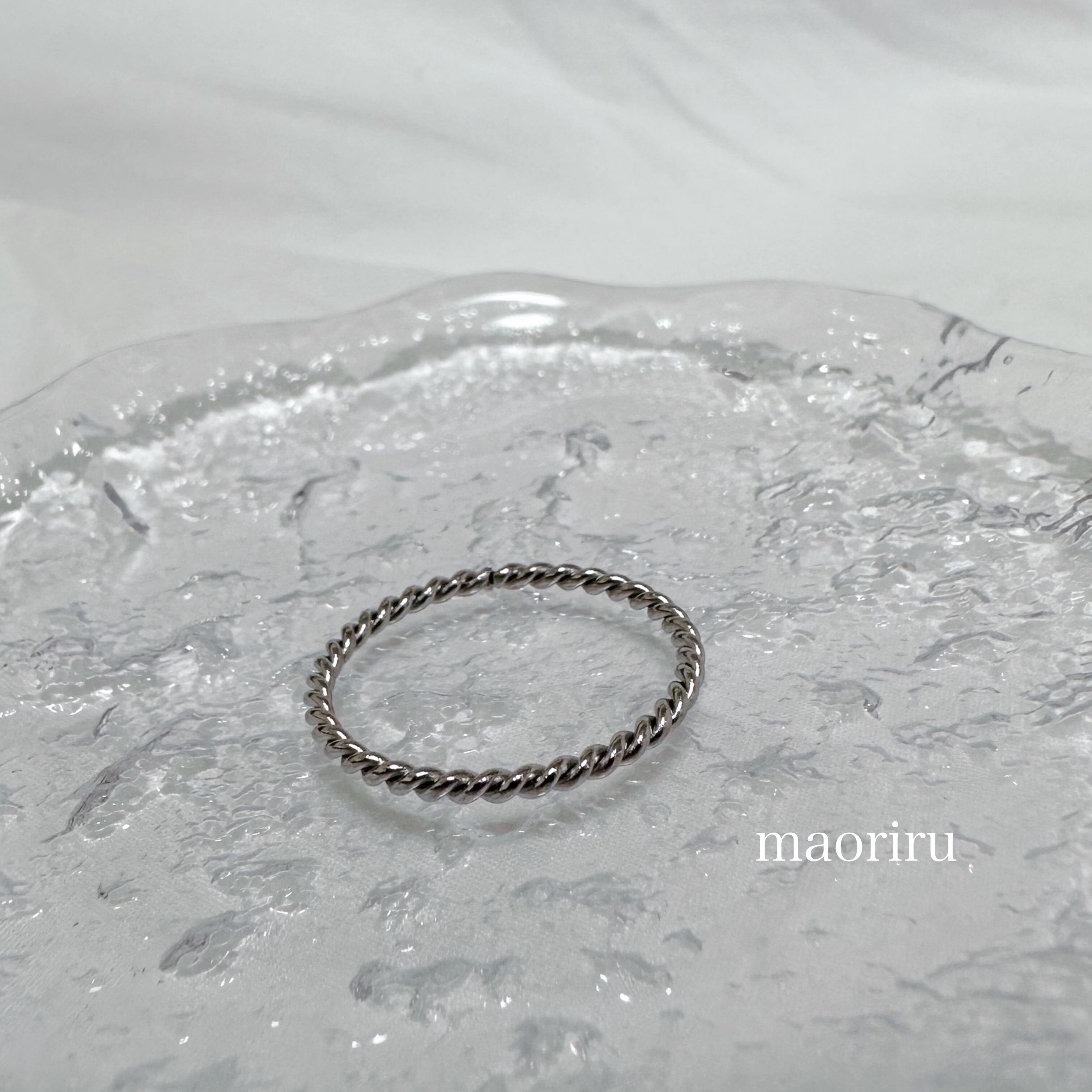 金アレ対応 華奢見えスパイラルシンプルリング (085)