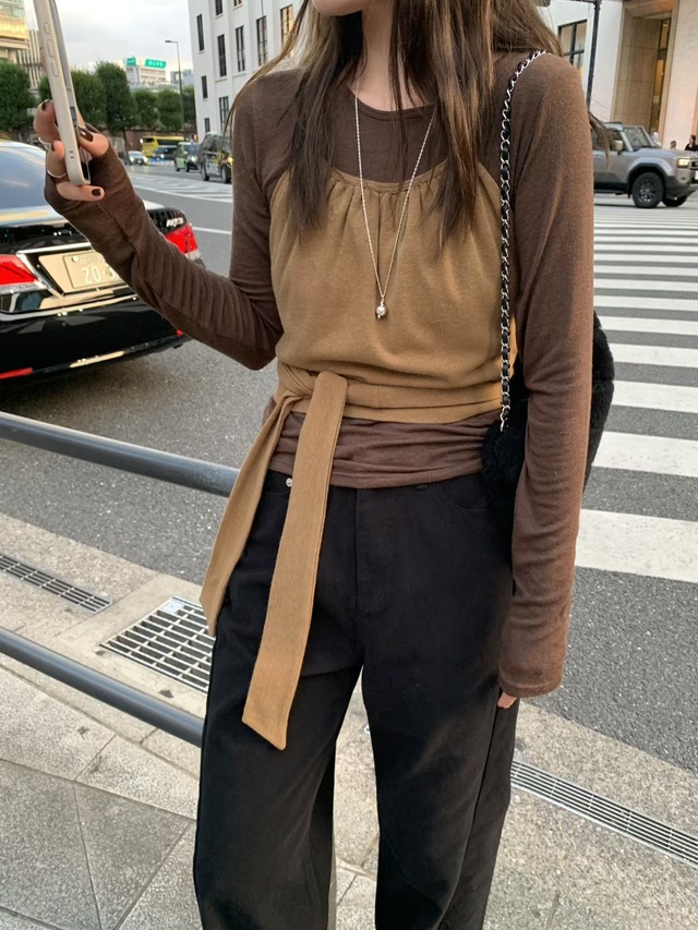 (予約) mellounge / Wool tencel  tee 3color