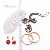 社交ダンス 小物 まとめ売り セット オーナメント ピアス ブレスレット レッド系 ピンク系 シルバー系 アクセサリー 小道具 装飾 デモ 競技 ダンス パーティ 発表会 正装 フォーマル アクセサリーセット ヘアオーナメント ピアスセット ブレスレットセット デモ用 競技用 フォーマル装飾 パーティー用 付け髪 小物セット 競技会用 小道具セット