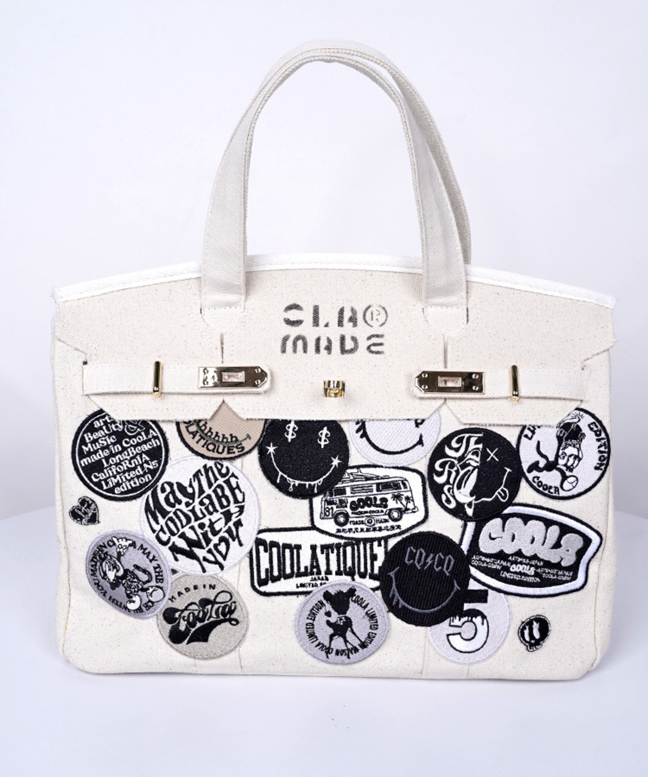 【直営限定ITEM】マルチワッペンターンロックハンドバッグ　CQ-48507H