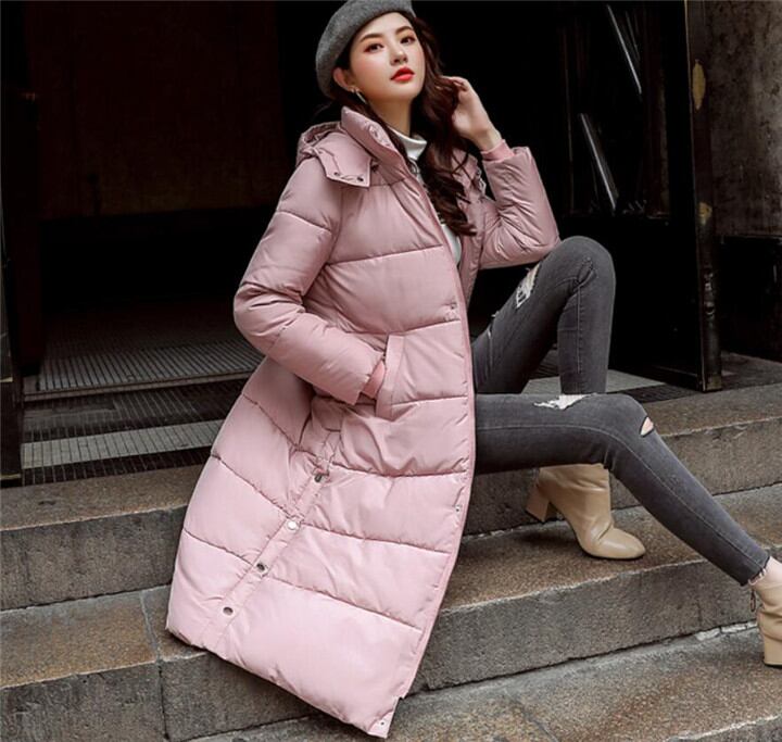 冬 新作 ロングセクション ダウンコート 大きいサイズ フード付きコットン服 厚手 気質 コート