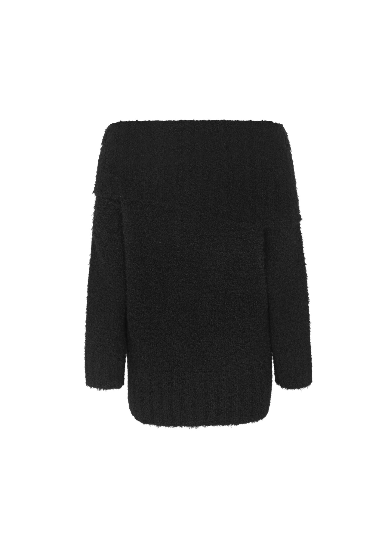 BOHEMIAN SEOUL] OFF SHOULDER BOUCLE KNIT, BLACK 正規品 韓国