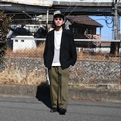 INTERIM / MILITARY WOOL SERGE PIPING DOUBLE JACKET