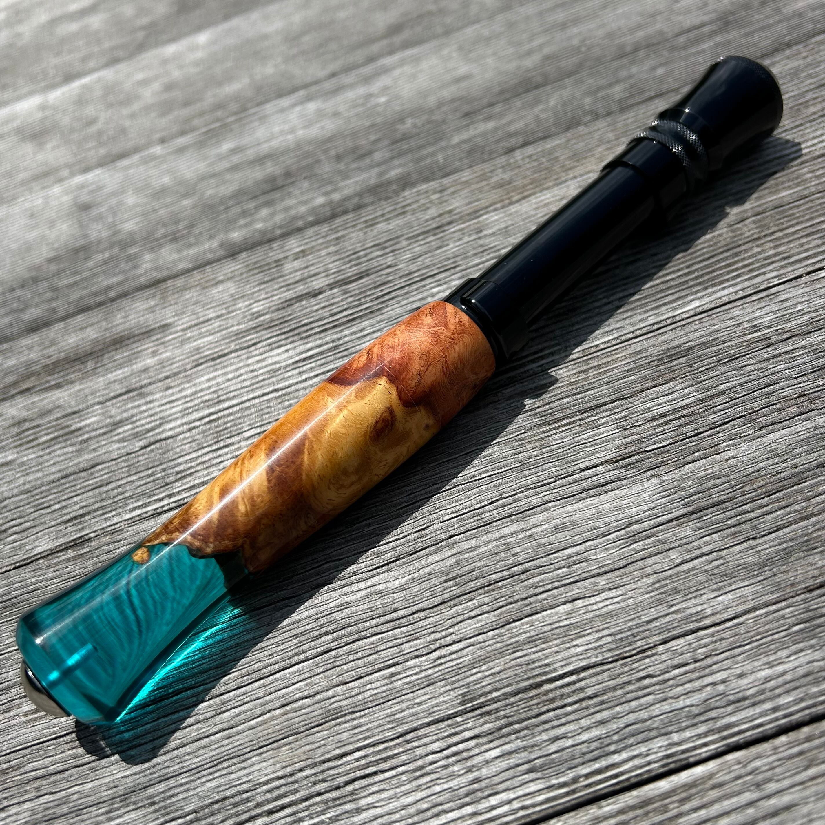 Source Single grip / 花梨瘤杢xブルーレジン② | SABBATH FISHING