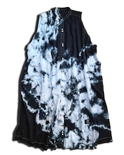 【セットアップ可】タイダイ黒染めスカート ダルメシアン