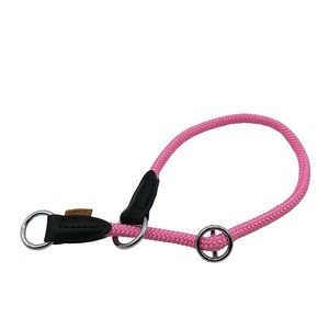 【新着特価】ローププロトレーニング犬用カラー、ノープルラウンドマルチンゲールカラー、スリップカラー、スライダブルストップリング付き - 小中大型犬に最適です (Mサイズ 厚み8mm 長さ45cm ピンク)