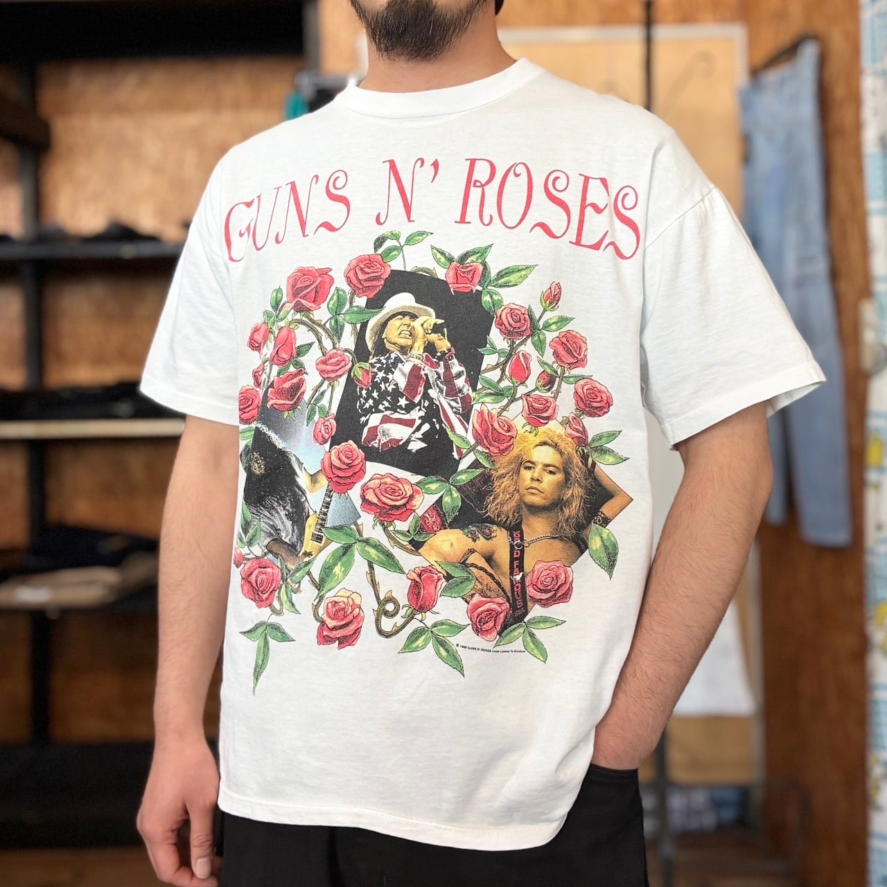 90's GUNS N' ROSES ”SKIN 'N BONES” Tシャツ | 古着屋NEVERMIND