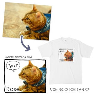 猫さん写真で作るＴシャツ（猫 ネコ ねこ 愛猫写真で♪）