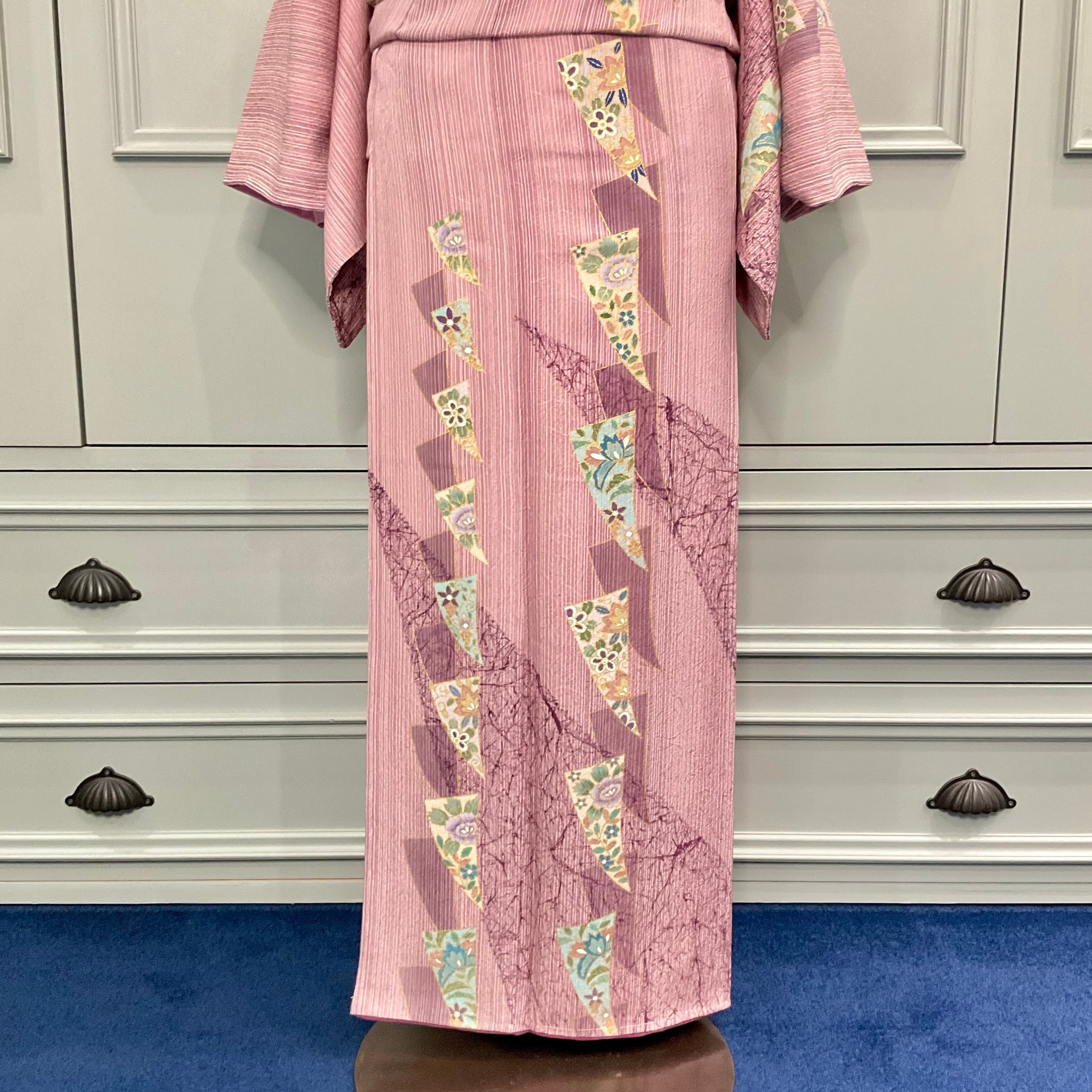 幾何学和モダン＊訪問着セット 紫 礼装 七五三ママ 卒業式 入学式 訪問