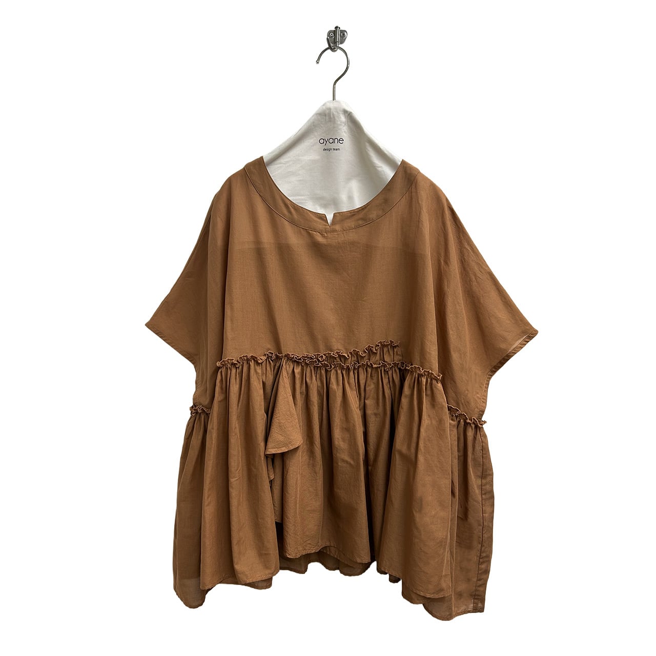 ayane【予約】コットンボイルギャザー切り替えブラウス（N) | whispermusee