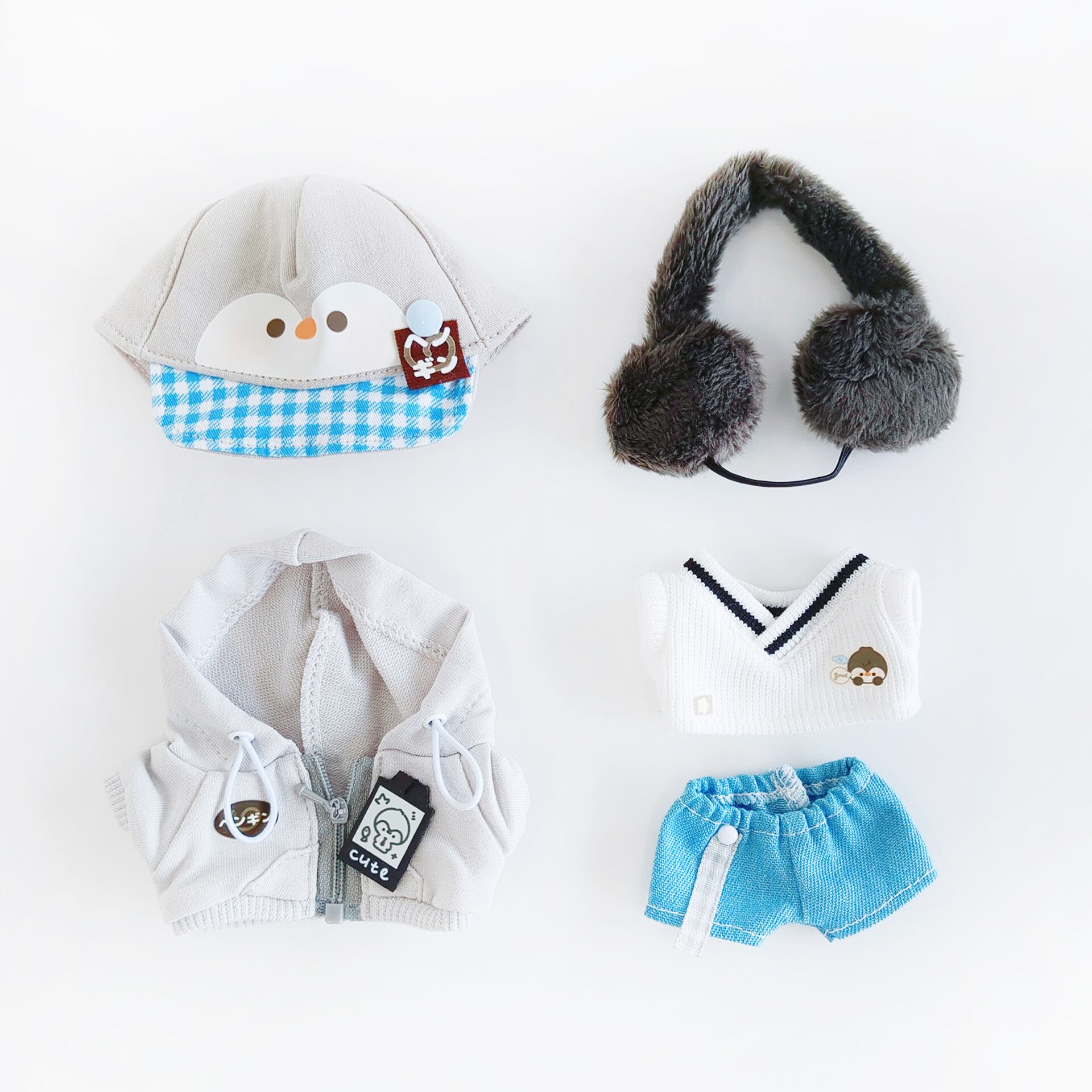4K-1226【10cm】クールなペンギンパーカーセット | Little Closet