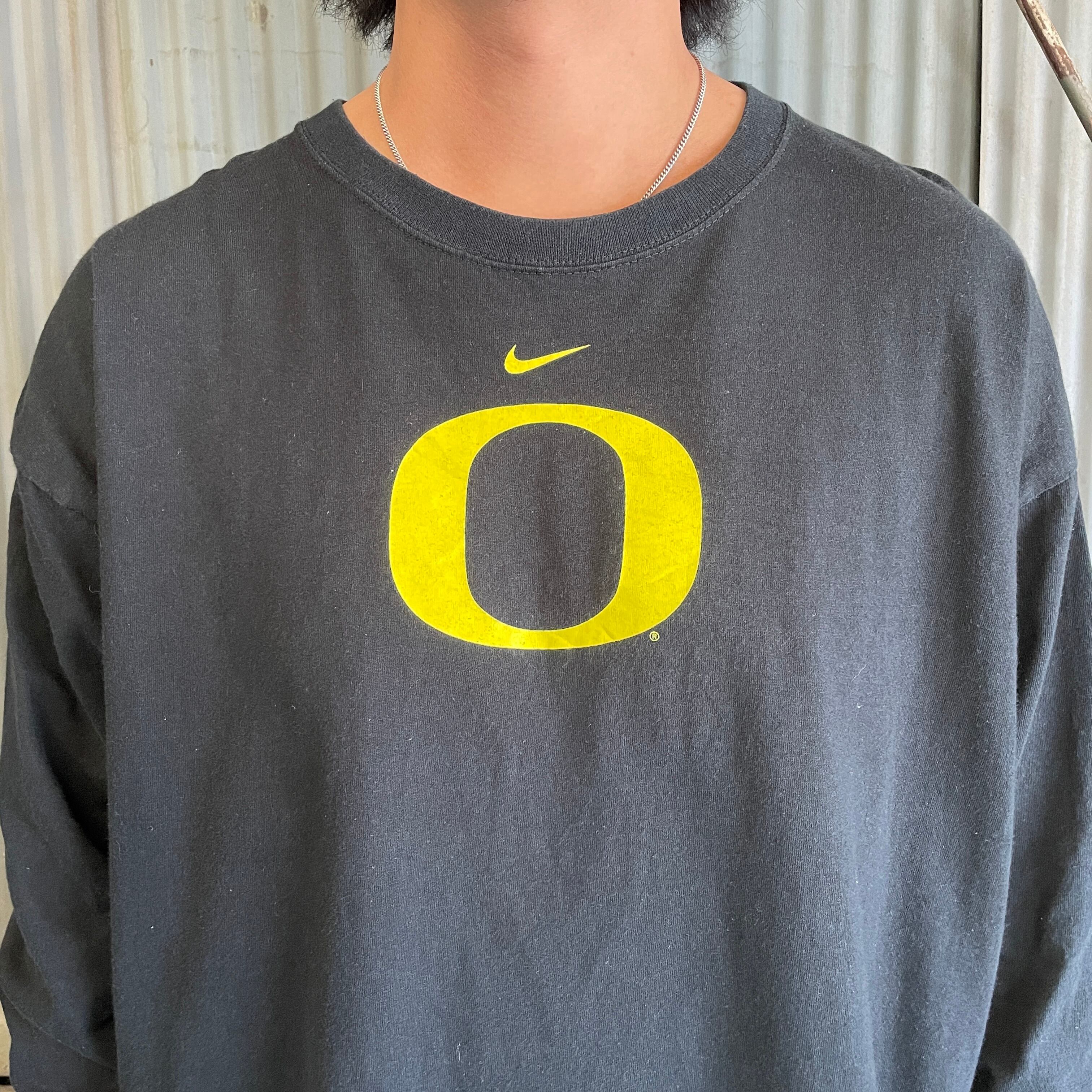 ナイキ NIKE 刺繍 ナンバリング UNIVERSITY OF OREGON オレゴン大学 カレッジ 長袖 ラガーシャツ メンズL /taa001190