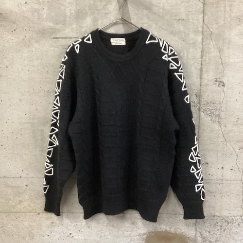 今宿手芸ちま×SAJI black alpaca knit