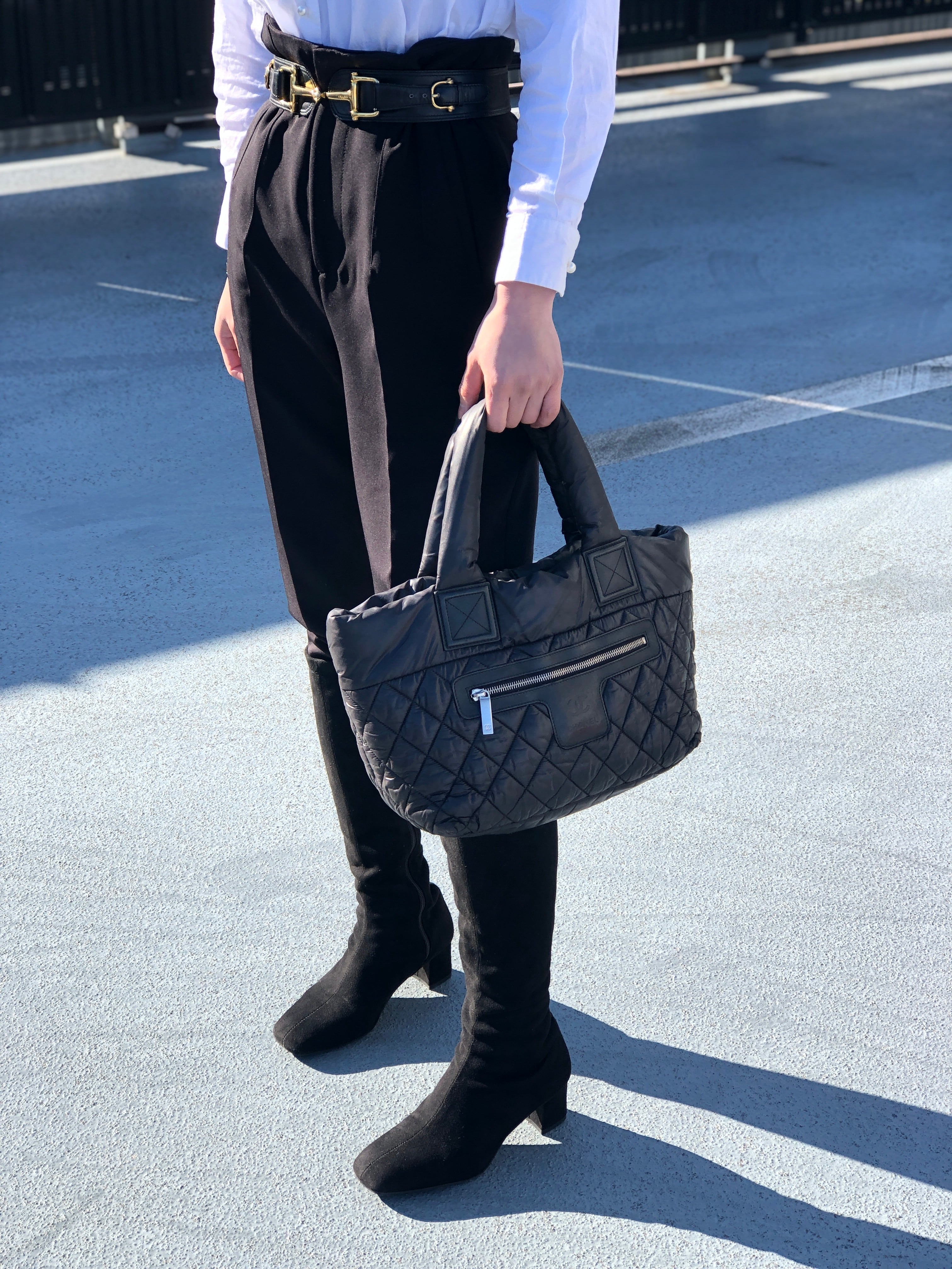 CHANEL シャネル コココクーン トートバッグ ブラック ナイロン