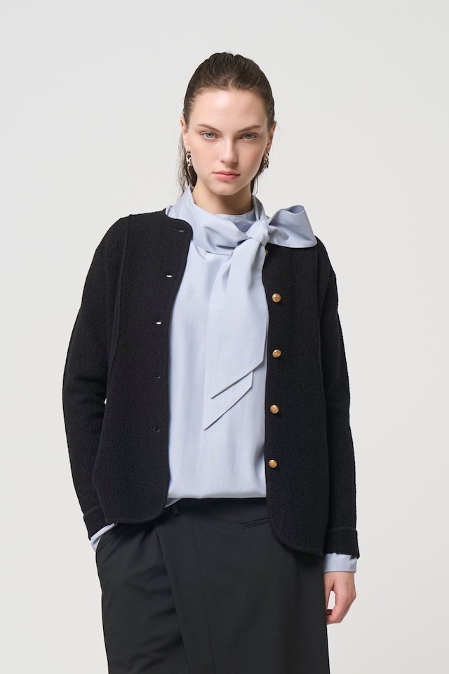 Relax Silk Jacket - BLACK