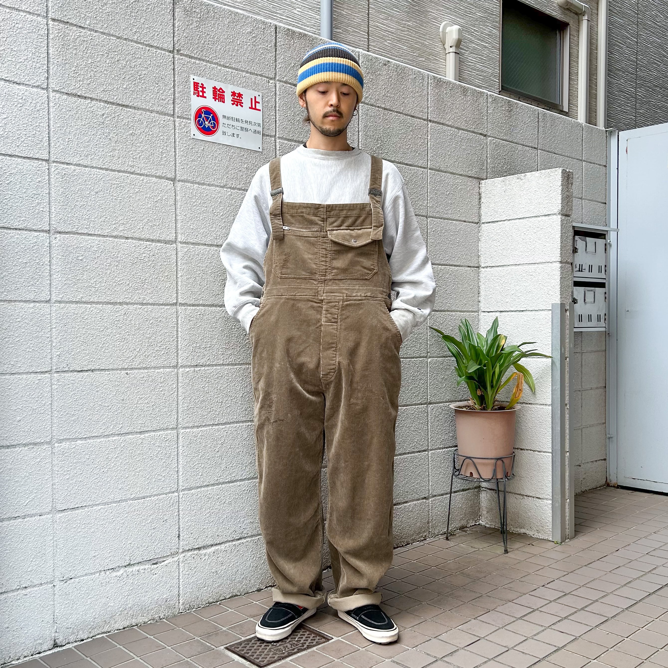 Nigel Cabourn LYBRO / LYBRO DUNGAREE OVERALL - CORDUROY Brown Black  (ナイジェルケーボン ライブロ ダンガリー オーバーオール コーデュロイ)