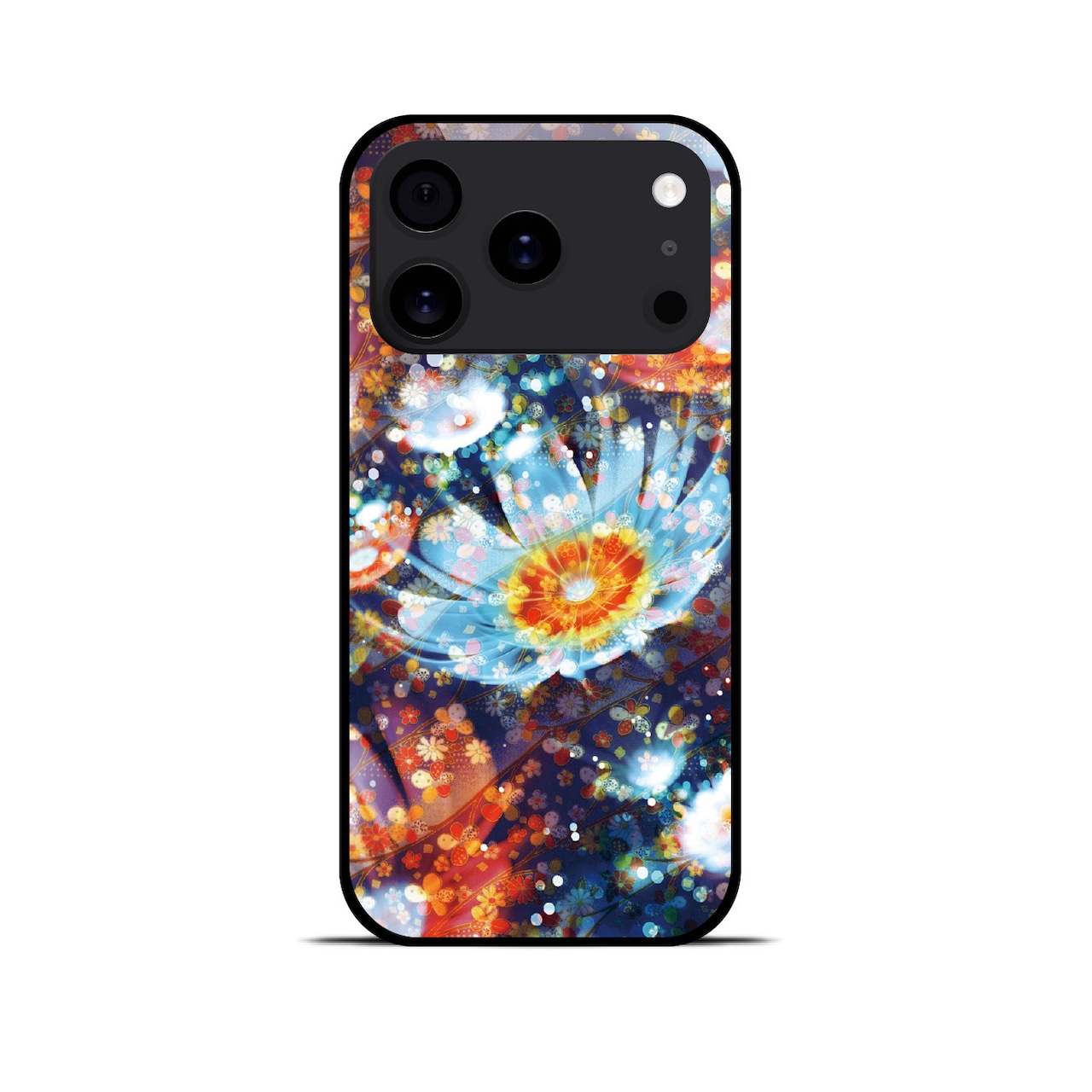 華誕 - 和風 角丸型 強化ガラスiPhoneケース