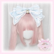 ♡【全5色】MAID ハートチャーム マットリボンフリルレースカチューシャ pink ♡