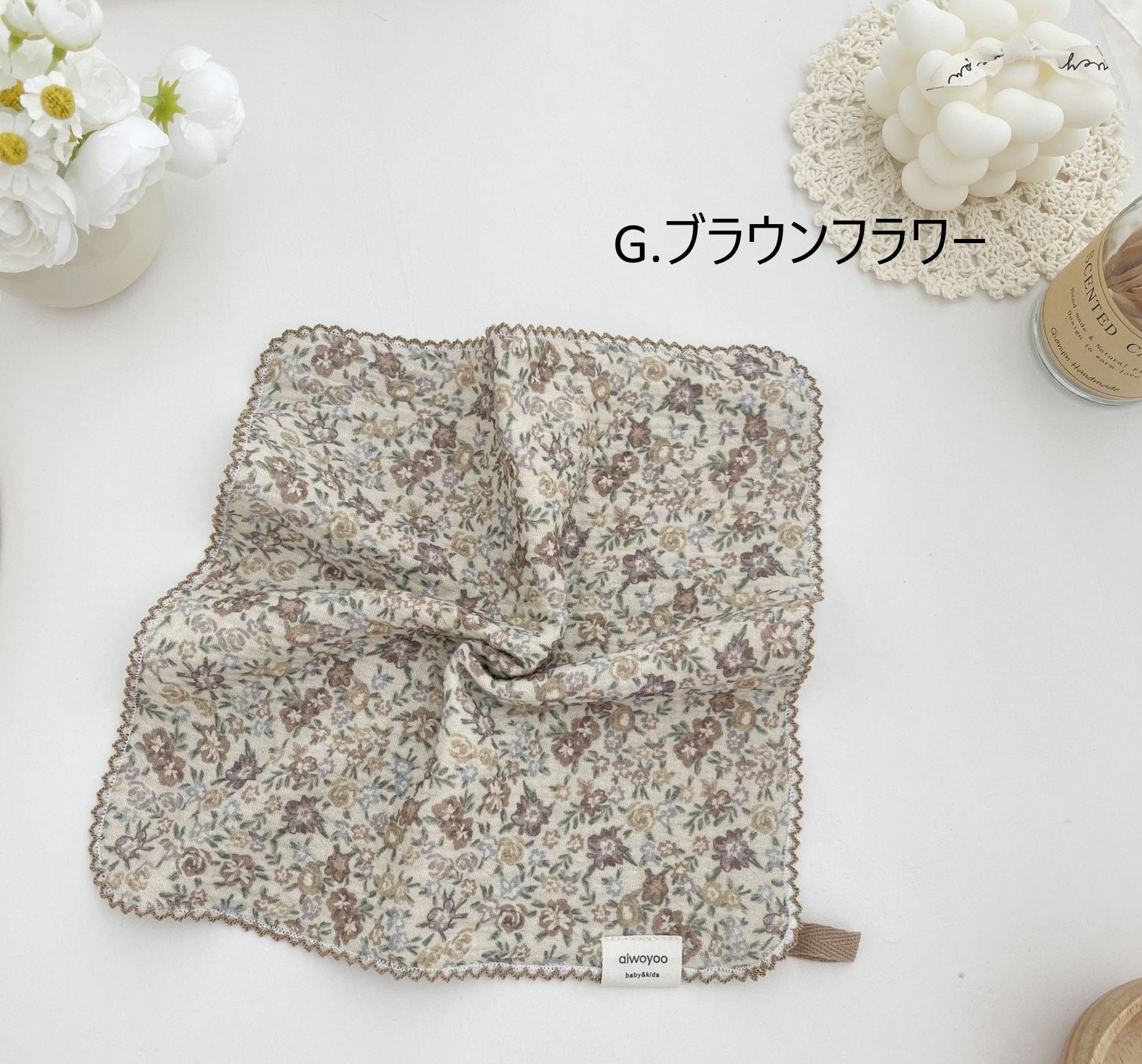 10color ガーゼハンカチ