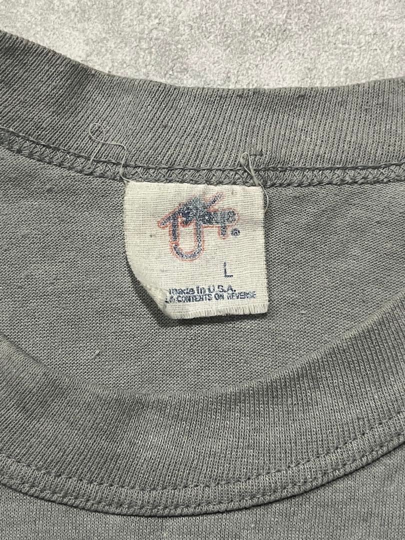 84年製!YES“ワールド·ツアー1984”BBシャツ(ラグラン) グレー×白 84年製