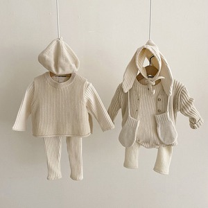 【3.7即納BABY&KID】リブセットアップ 全2色