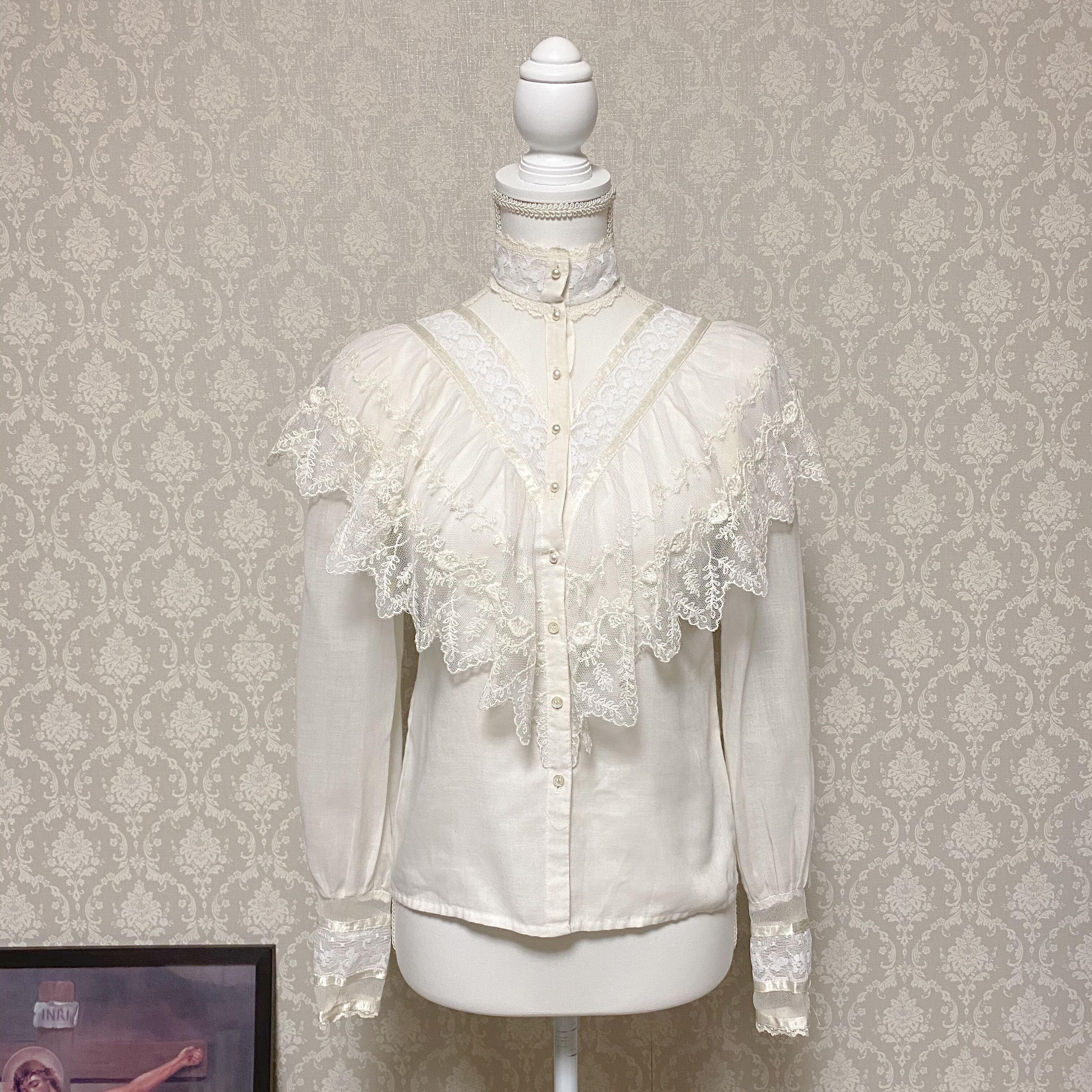 ★美品★ Gunne Sax ガニーサックス サテンブラウス